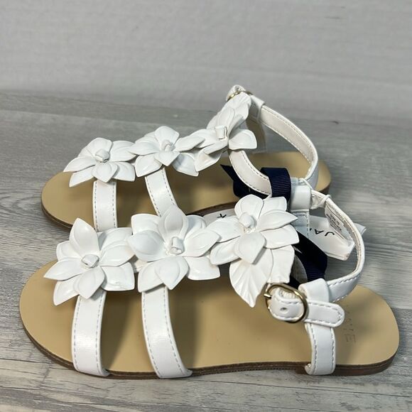 Janie and Jack 100048892 Flower Strap Sandal white NWT - Picture 4 of 9